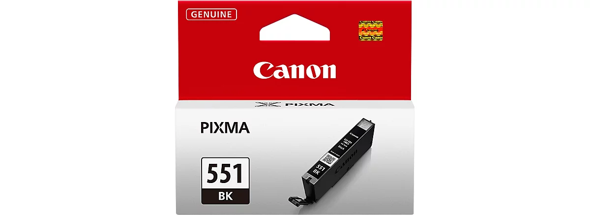 Original Canon Tintenpatrone CLI-551BK, Einzelpack, schwarz