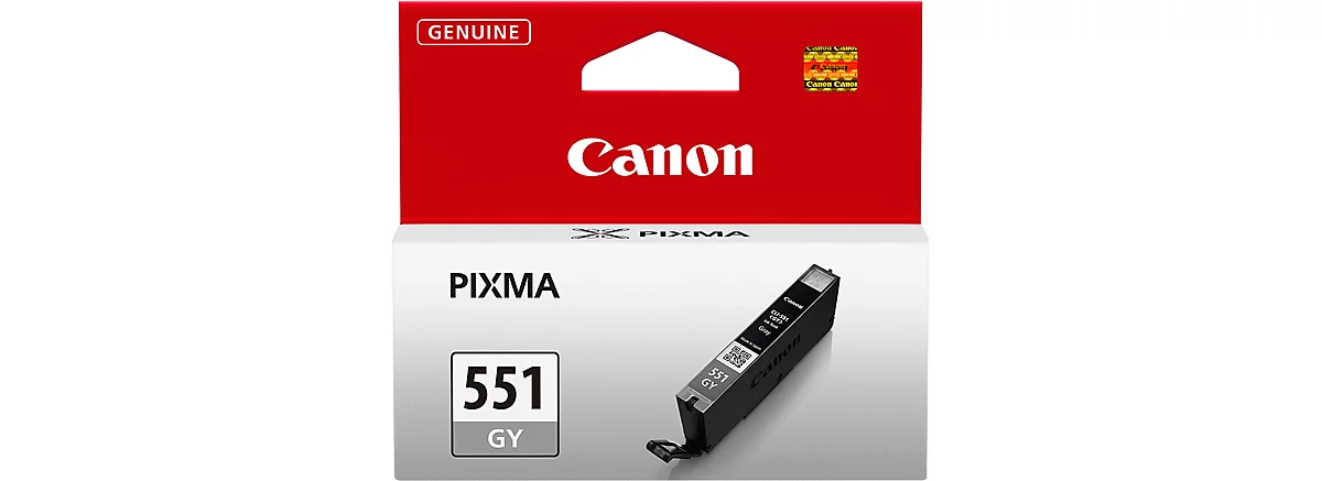 Original Canon Tintenpatrone CLI-551GY, Einzelpack, grau