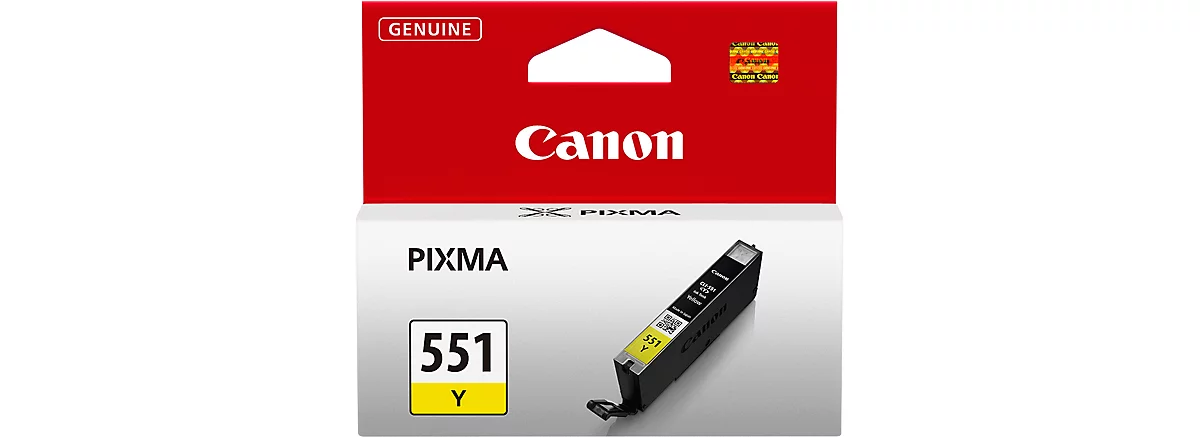 Original Canon Tintenpatrone CLI-551Y, Einzelpack, gelb