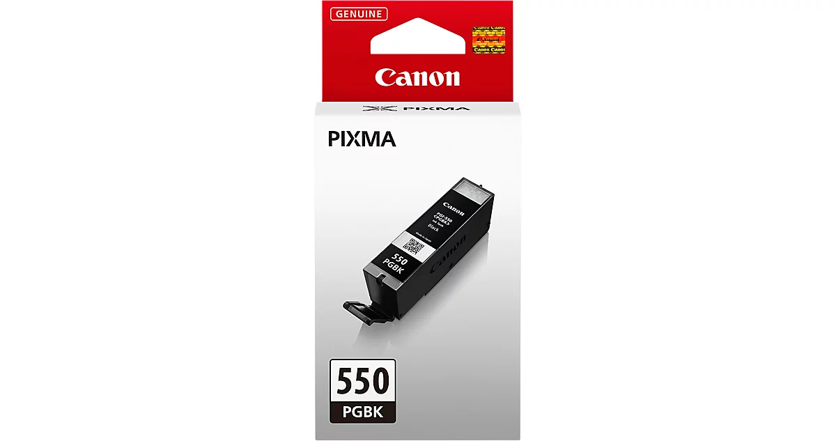 Original Canon Tintenpatrone PGI-550PGBK, Einzelpack, schwarz-pigmentiert