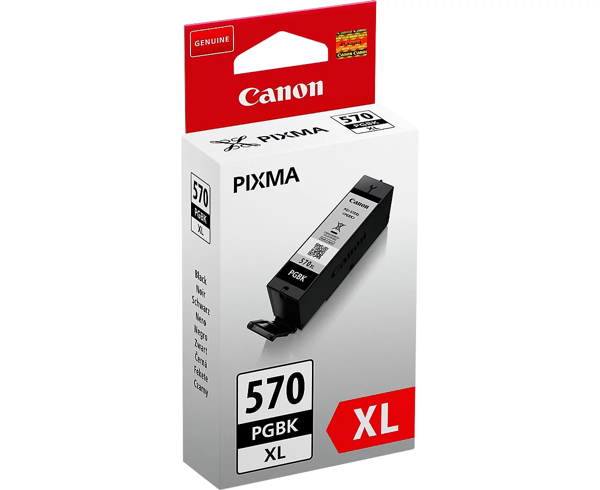 Original Canon Tintenpatrone PGI-570PGBK XL, Einzelpack, schwarz-pigmentiert