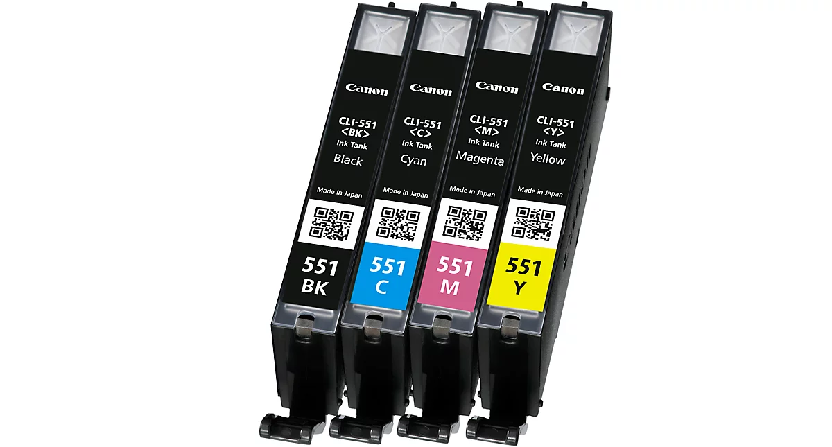 4 Tintenpatrone Canon Schäfer CLI-551 günstig Multipack cyan/magenta/gelb/schwarz Stück Shop kaufen |