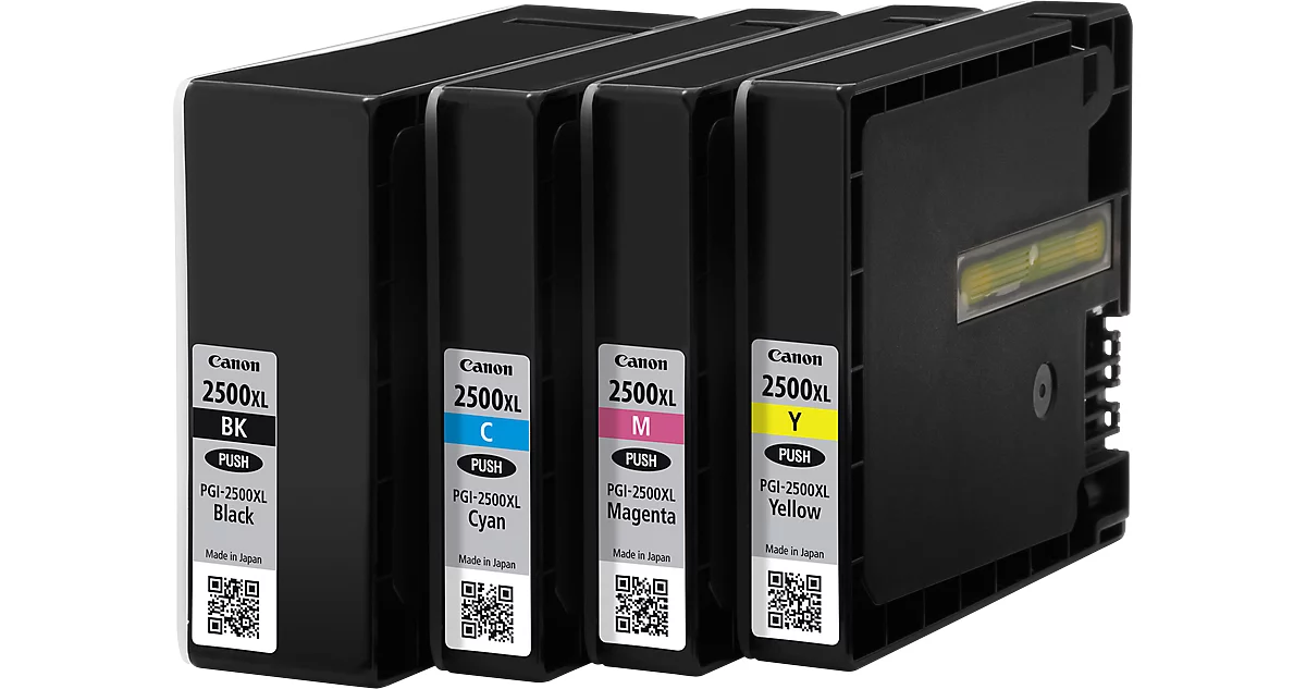Original Canon Tintenpatronen PGI-2500XL CMYK, Mixpack, cyan, magenta, gelb, schwarz