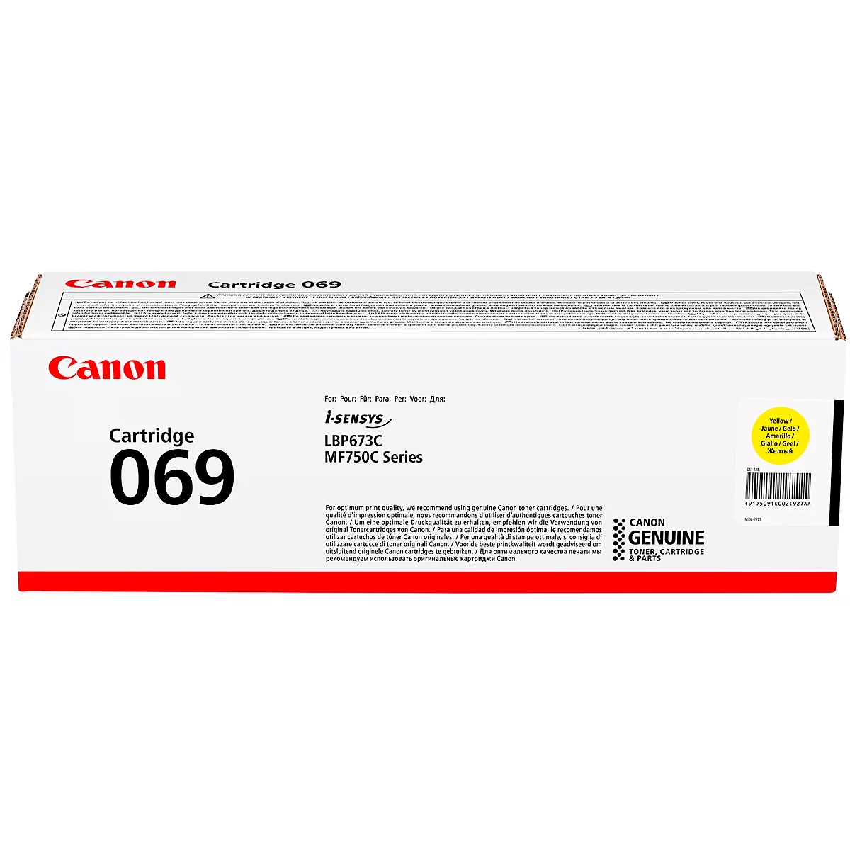 Original Canon Toner 069 Y, Einzelpack, gelb