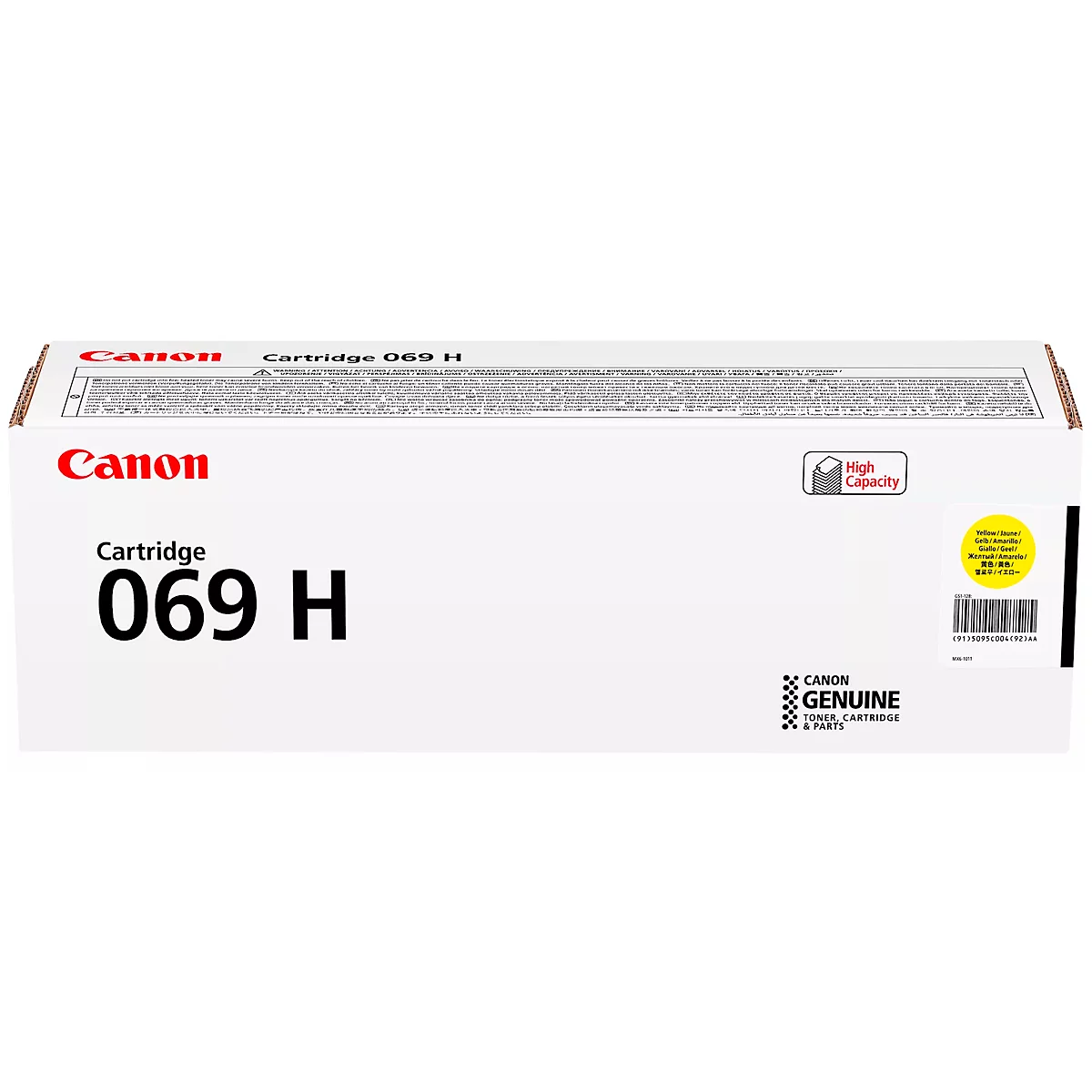 White Canon cartridge box with red Canon logo and black text '069 H'.