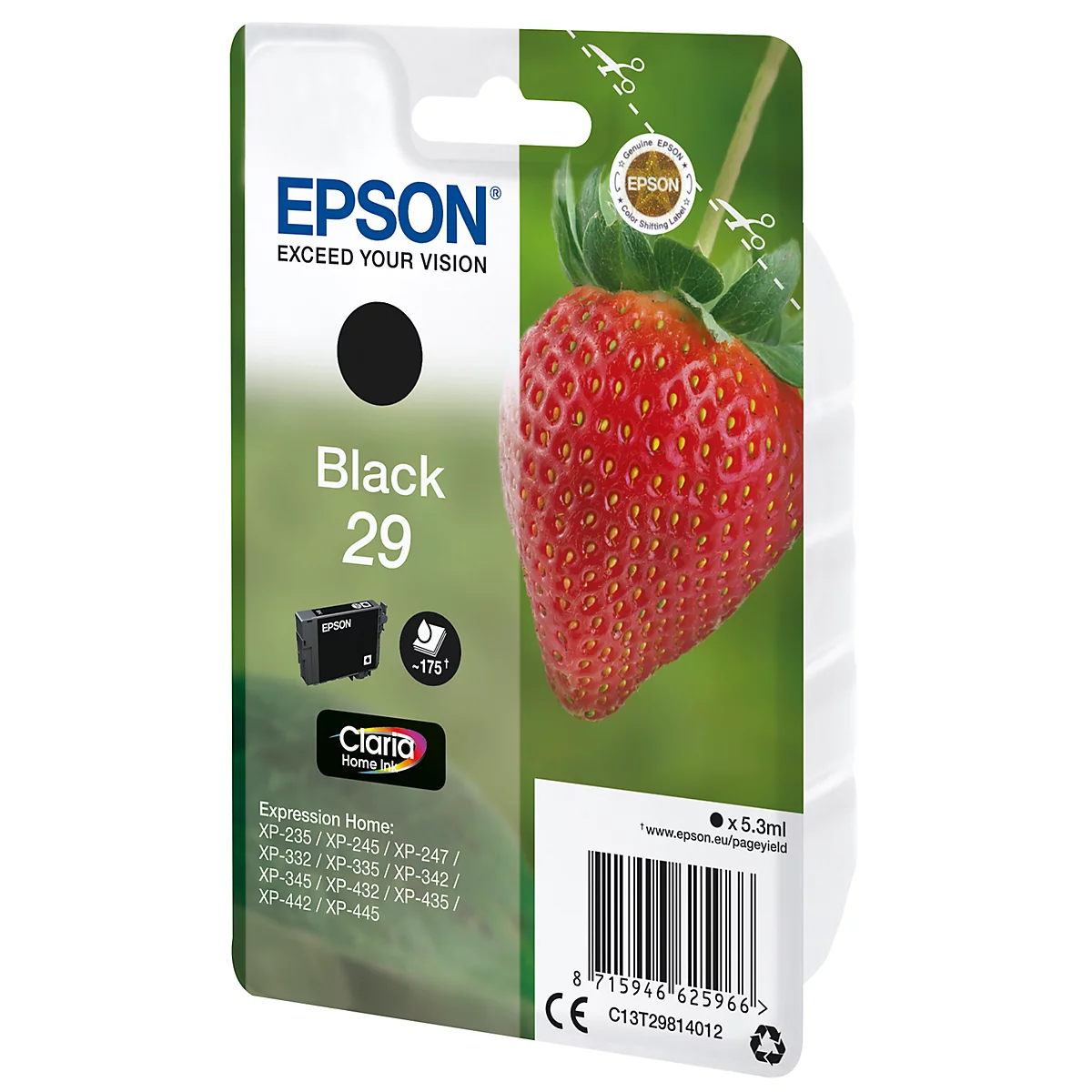 Original Epson Tintenpatrone 29, Einzelpack, schwarz