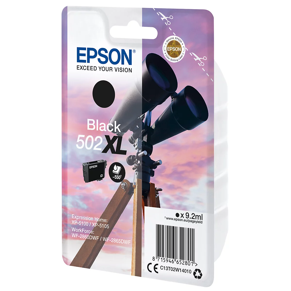 Original Epson Tintenpatrone 502XL, Einzelpack, schwarz