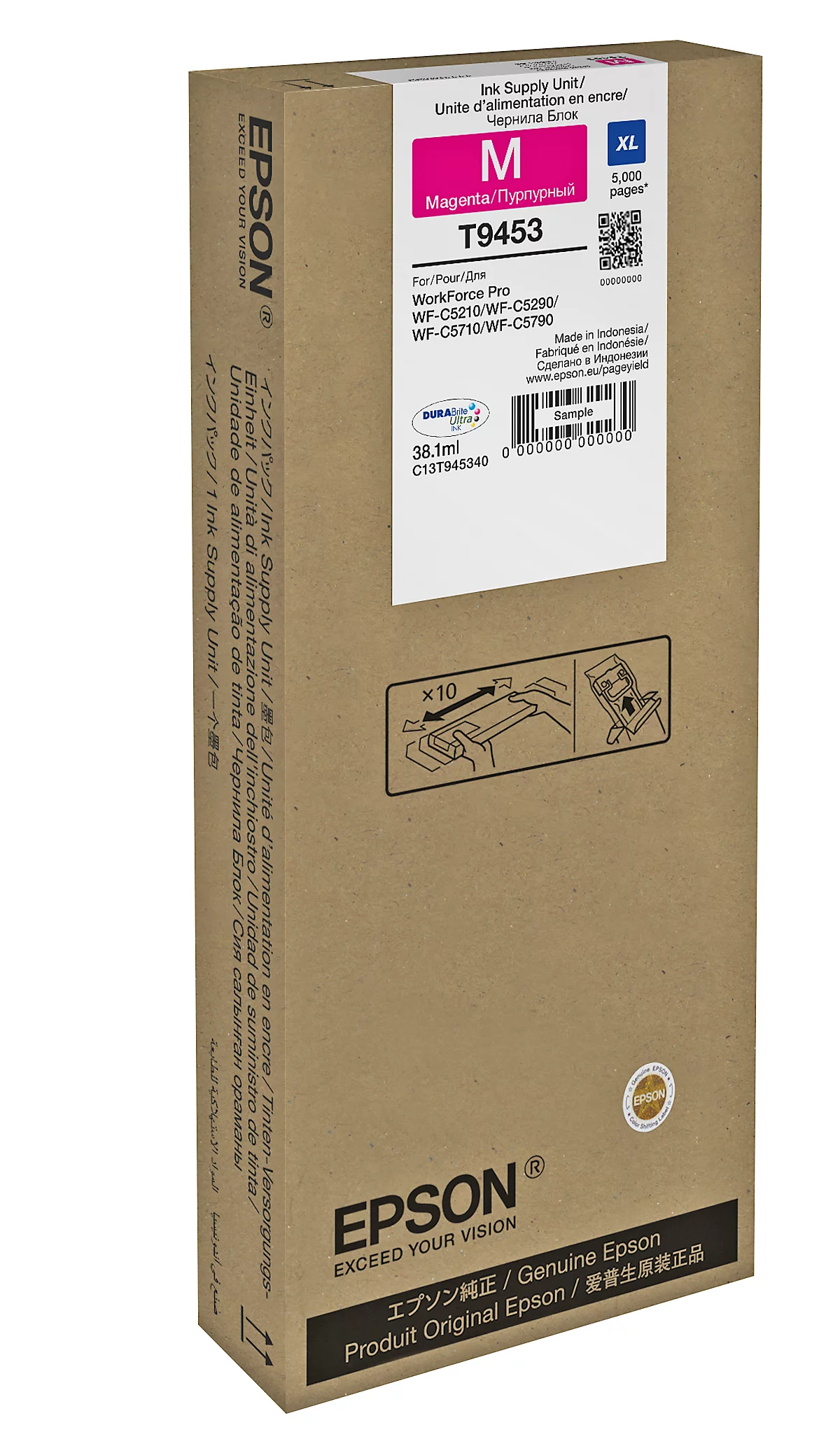 Original Epson Tintenpatrone T9453, Einzelpack, magenta