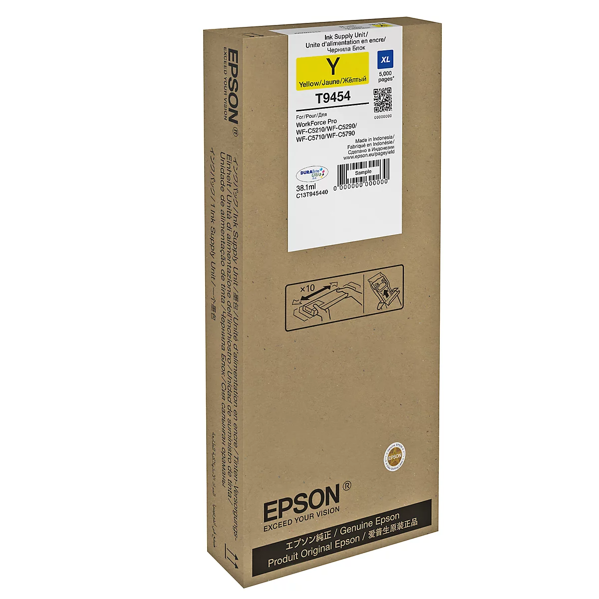 Original Epson Tintenpatrone T9454, Einzelpack, gelb