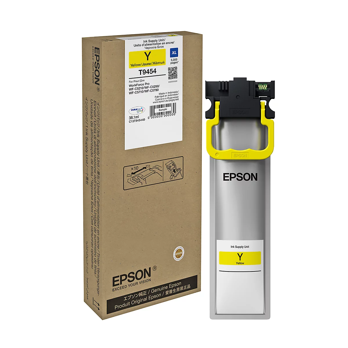 Original Epson Tintenpatrone T9454, Einzelpack, gelb