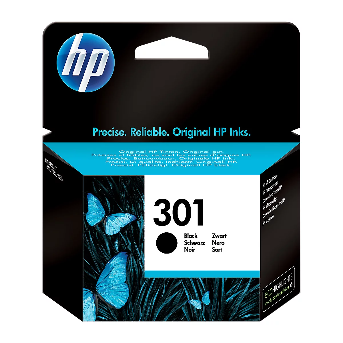 Original HP Tintenpatrone 301, Einzelpack, schwarz