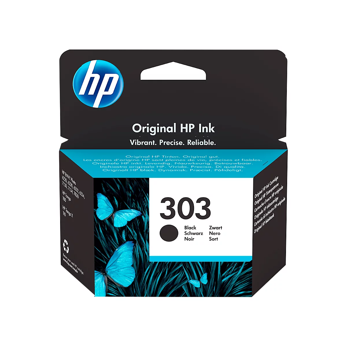 Original HP Tintenpatrone 303, Einzelpack, schwarz