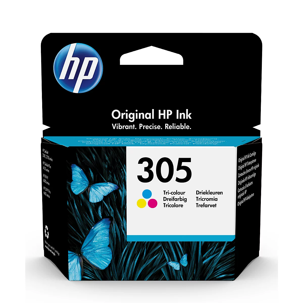 Original HP Tintenpatrone 305 CMY, Multipack, cyan, magenta, gelb