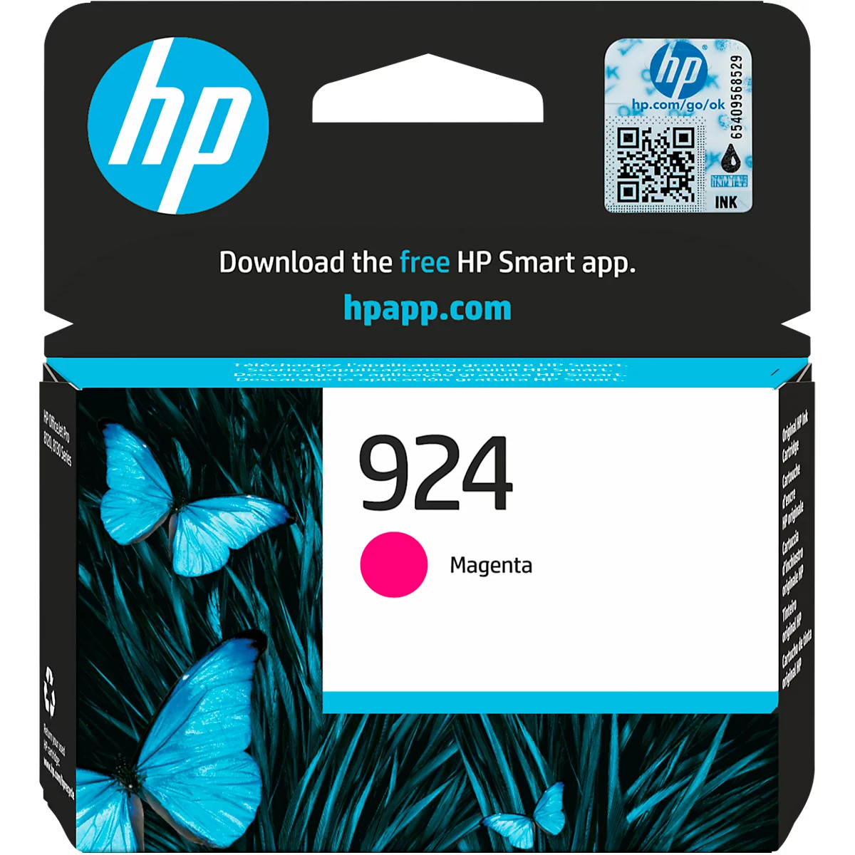Original HP Tintenpatrone 924 (4K0U4NE), bis zu 400 Seiten, Einzelpack, magenta