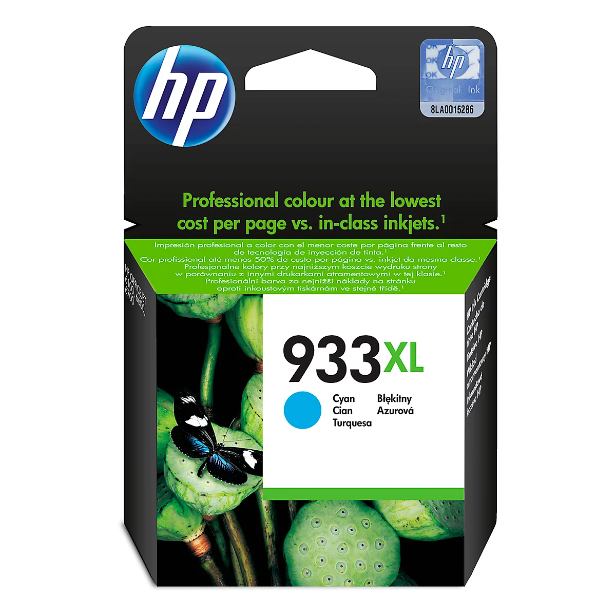 Original HP Tintenpatrone 933XL, Einzelpack, cyan