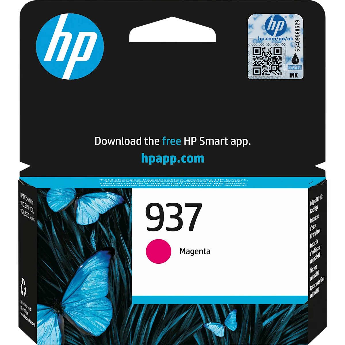 Original HP Tintenpatrone 937 (4S6W3NE), bis zu 800 Seiten, Einzelpack, magenta