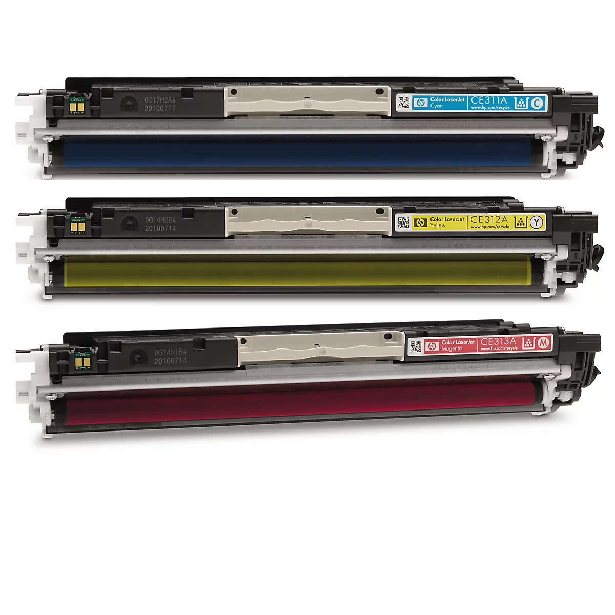 Original HP Toner 126A CMY, Multipack, cyan, magenta, gelb