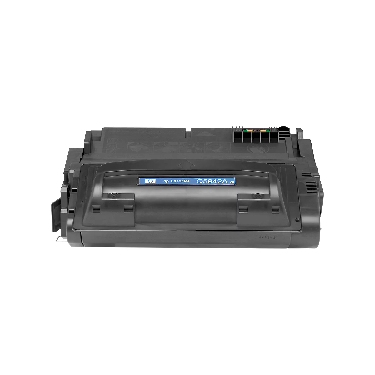 Black printer cartridge with the inscription "HP Laserjet Q5942A".