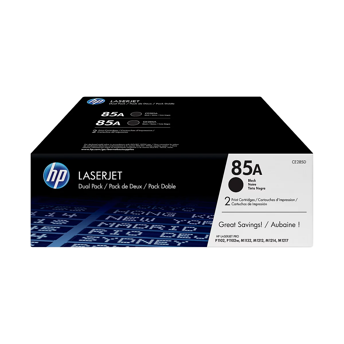 Original HP Toner 85A, Doppelpack, schwarz