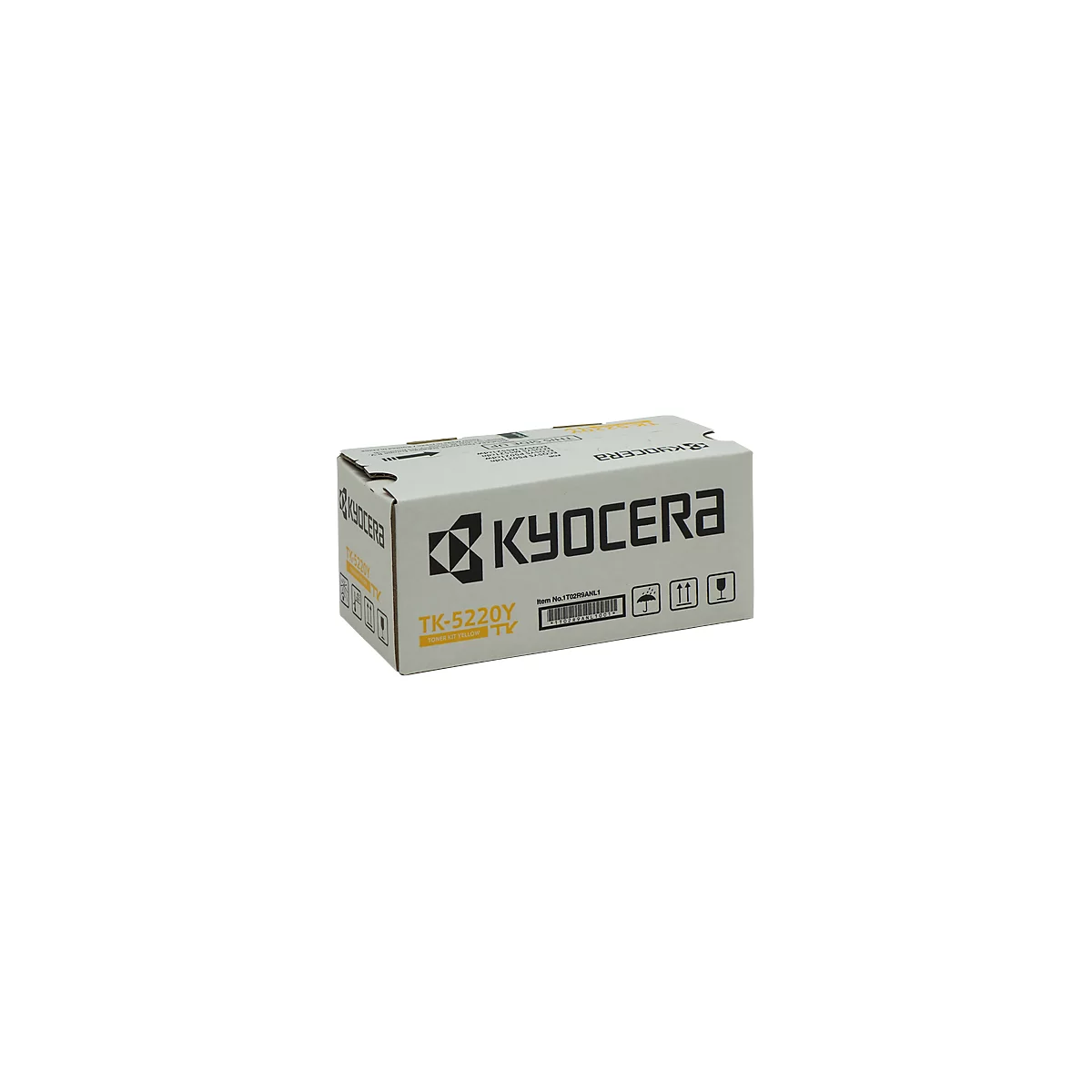 Beige cardboard box with Kyocera logo and prints like TK-5220Y.