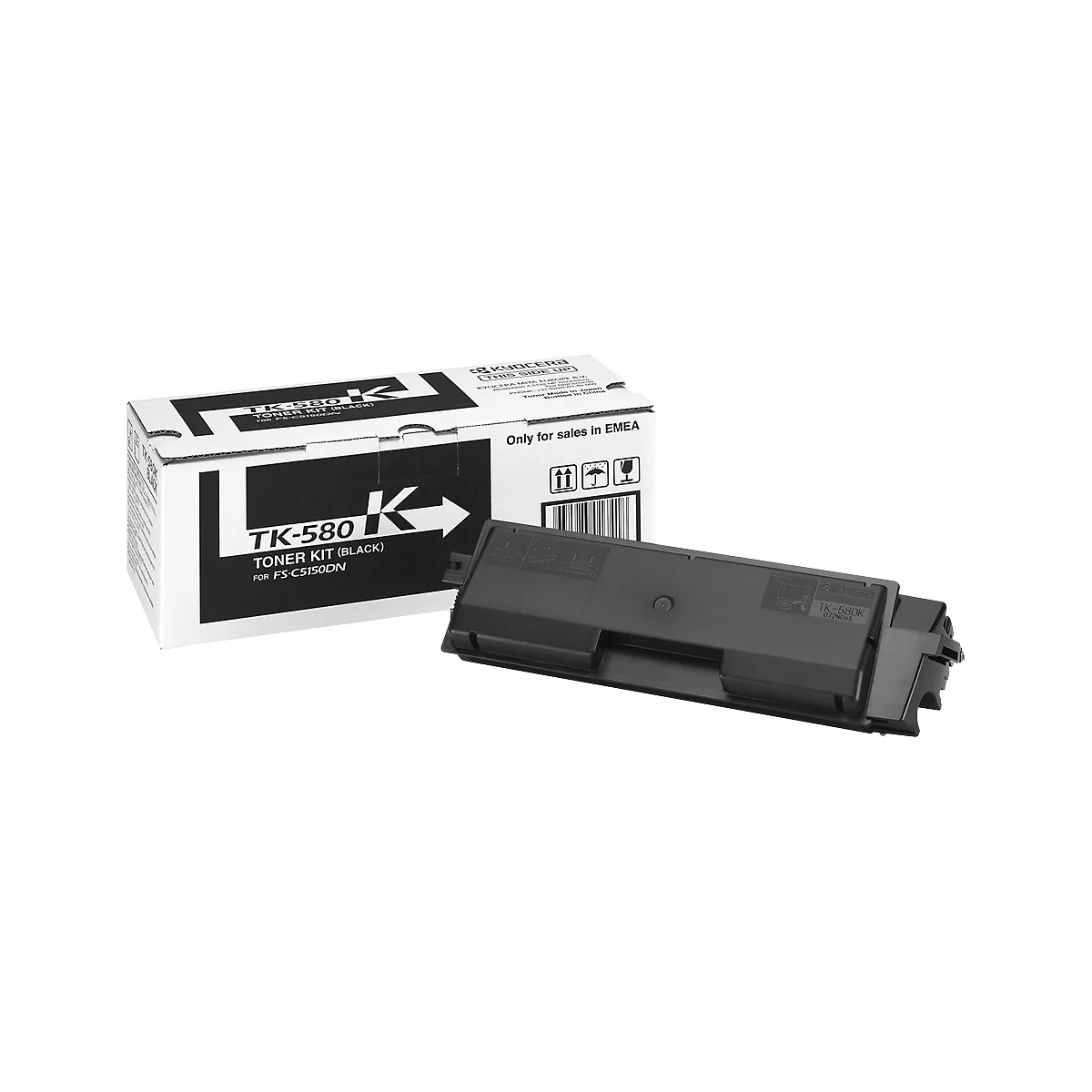 Original Kyocera Toner TK-580K, Einzelpack, schwarz