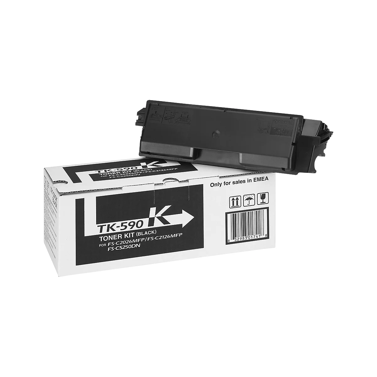 Original Kyocera Toner TK-590K, Einzelpack, schwarz