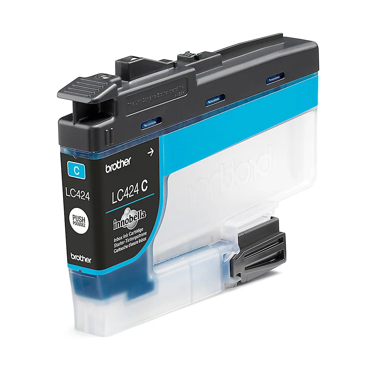 Originele Brother inktcartridge LC-424C, enkele verpakking, cyaan