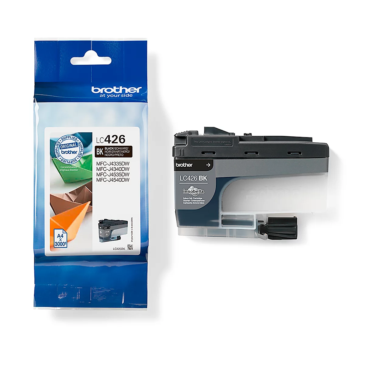 Originele Brother inktcartridge LC-426BK, één verpakking, zwart