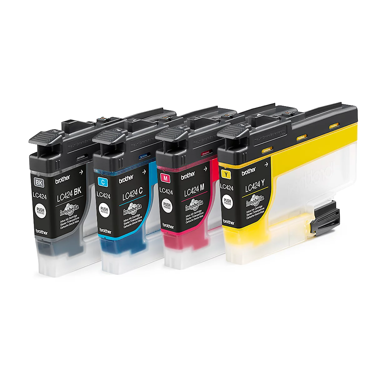 Originele Brother inktcartridges LC-424 CMYK, Mixpack, cyaan, magenta, geel, zwart
