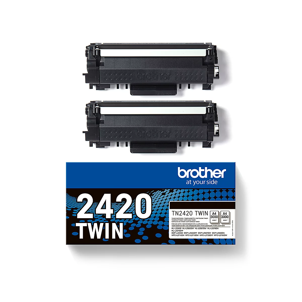 Originele Brother Toner TN-2420, Twin Pack, Zwart