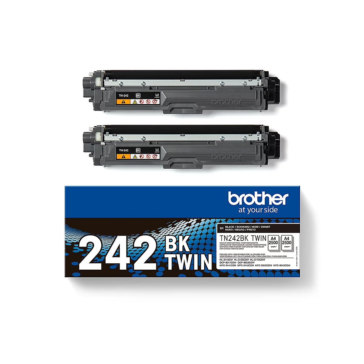 Originele Brother Toner TN-242BK, Twin Pack, Zwart