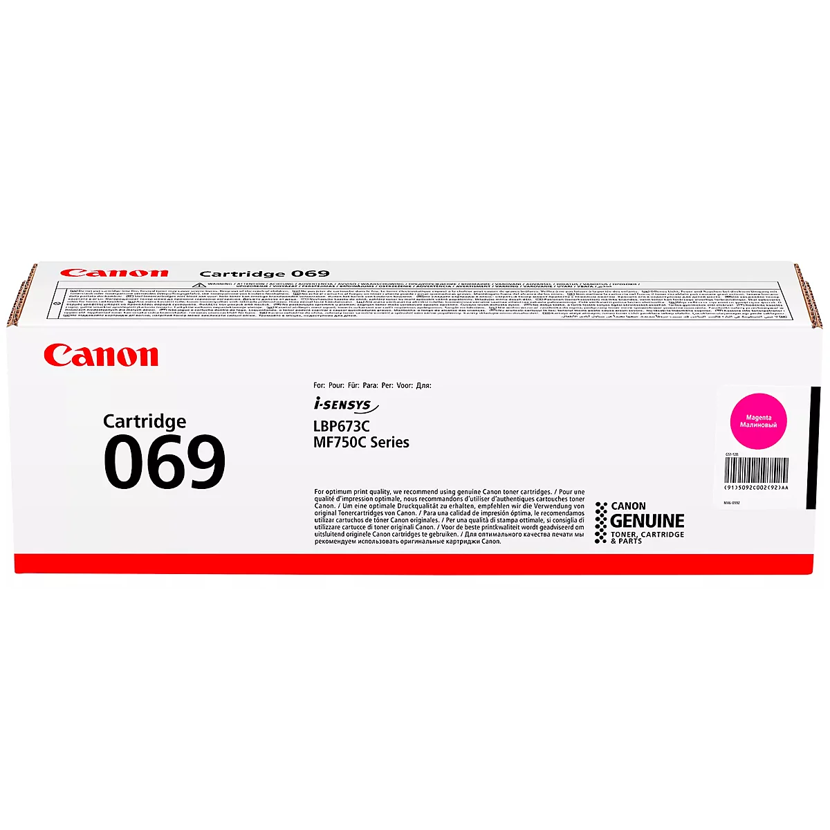 Originele Canon toner 069 M, enkele verpakking, magenta