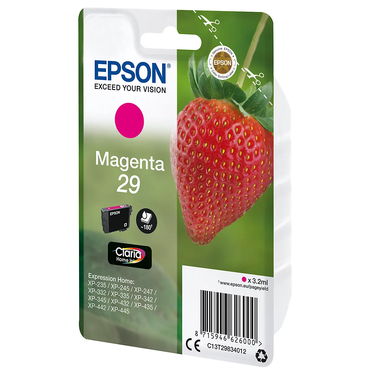 Originele Epson inktcartridge 29, enkele verpakking, magenta
