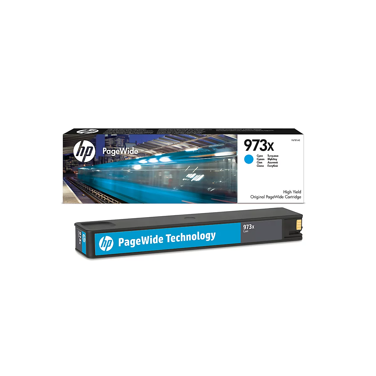 Originele HP inktcartridge 973X, enkele verpakking, cyaan