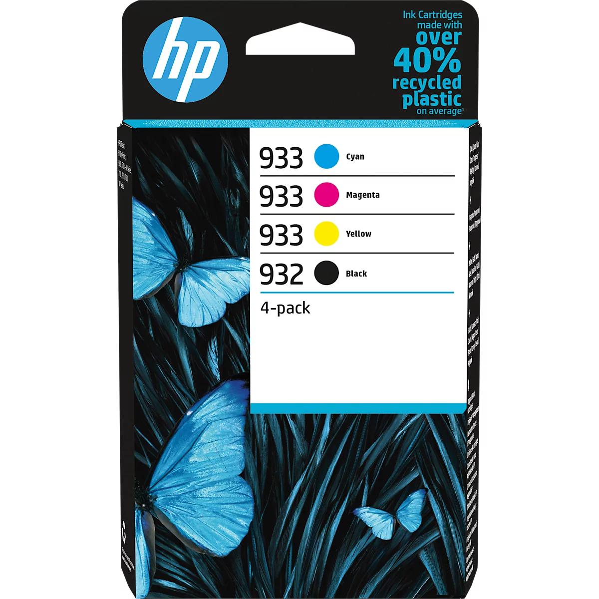 Originele HP inktcartridges 932/933 CMYK, Mixpack, geel, zwart, magenta, cyaan