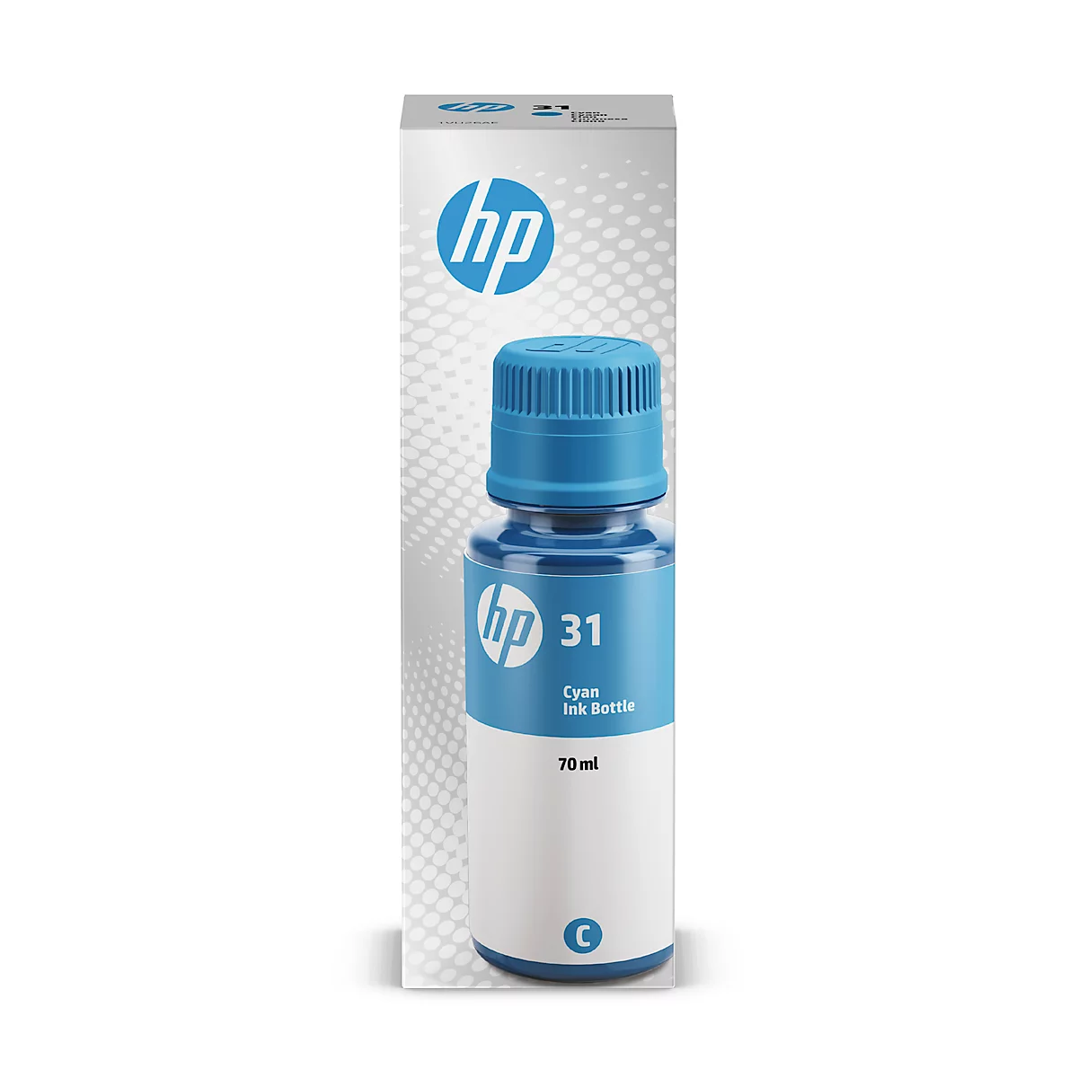 Originele HP inktfles 31, enkele verpakking, cyaan