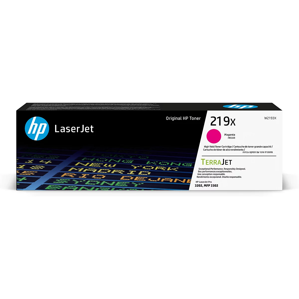 HP Laserjet toner in verpakking met de inscriptie 219x.