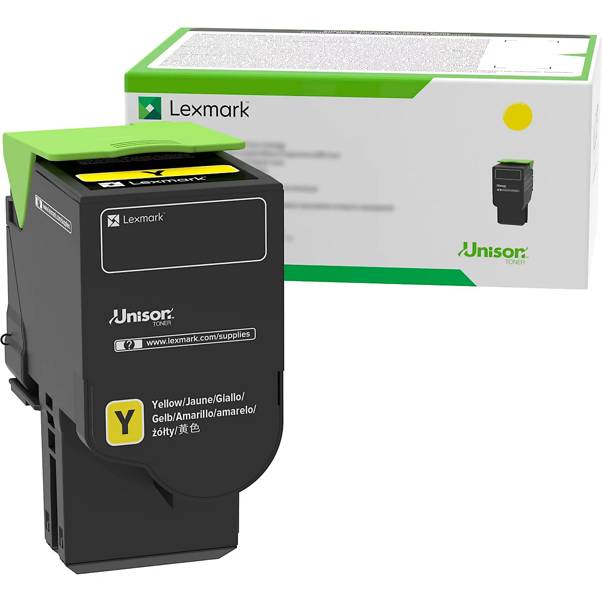 Originele Lexmark toner 78C2XE, enkele verpakking, geel