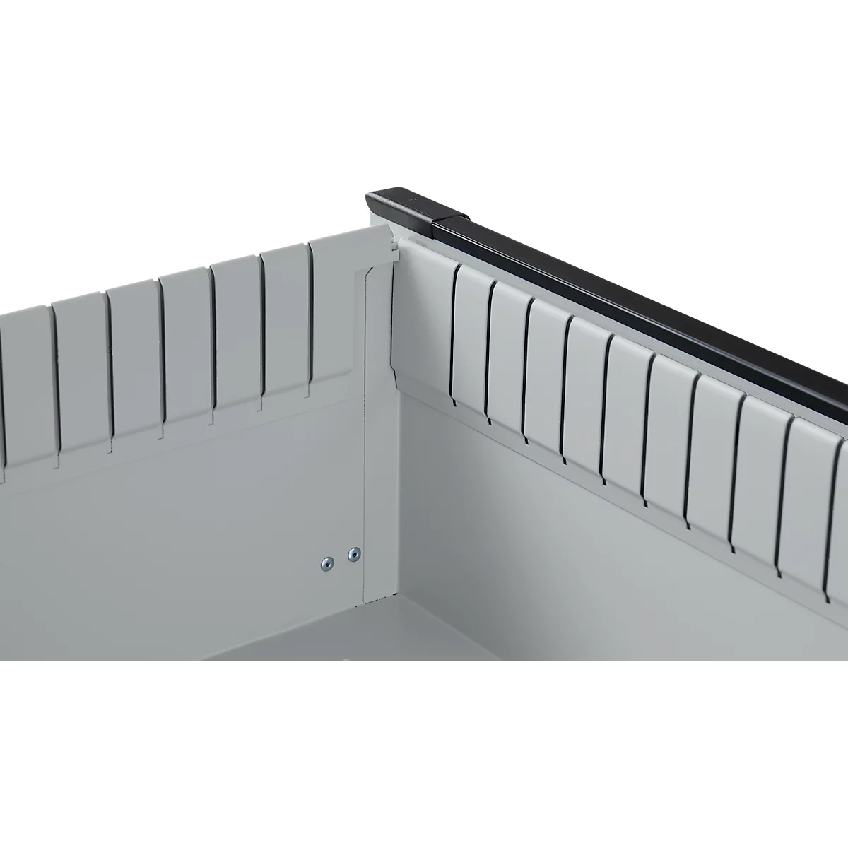 Otto Kind brede werkbank type 405, beuken multiplex blad, tot 1.200 kg, B 1524 x D 750 x H 850 mm, staal, centrale vergrendeling, blank aluminium/wit aluminium