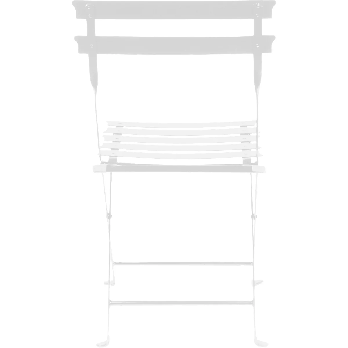 Outdoor-Klappstuhl meet® by Paperflow EDEN, ohne Armlehnen, UV-behandelt, B 380 x T 335 x H 440 mm, Stahl verzinkt, weiss-weiss, 2 Stück