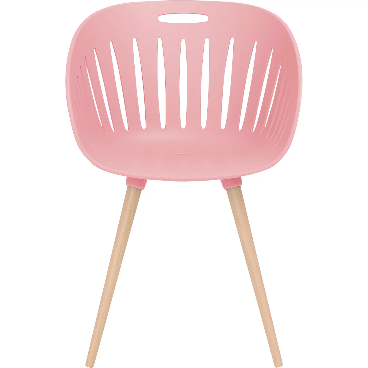 Outdoor-Stuhl Topstar T2023, 2 Stück, ergonomische Kunststoffschale, Füsse ein- und ausdrehbar, rose
