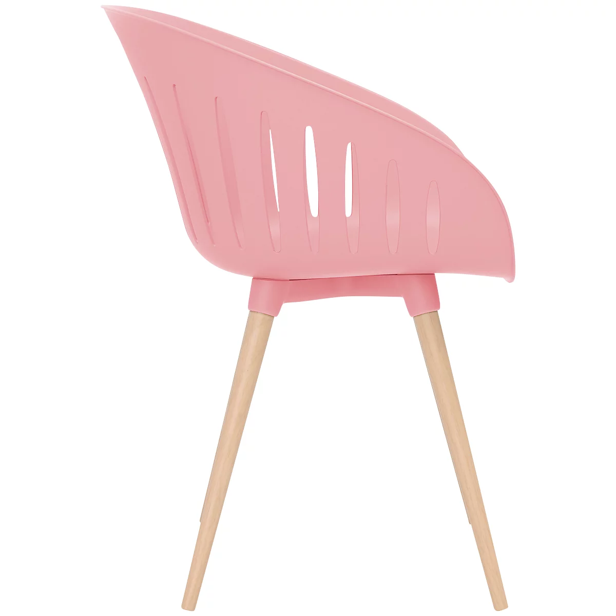 Outdoor-Stuhl Topstar T2023, 2 Stück, ergonomische Kunststoffschale, Füsse ein- und ausdrehbar, rose