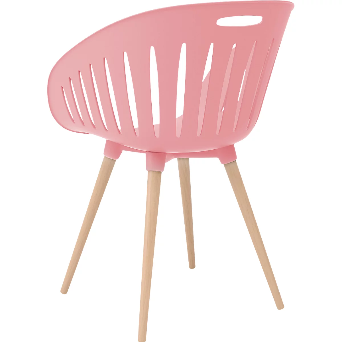Outdoor-Stuhl Topstar T2023, 2 Stück, ergonomische Kunststoffschale, Füsse ein- und ausdrehbar, rose
