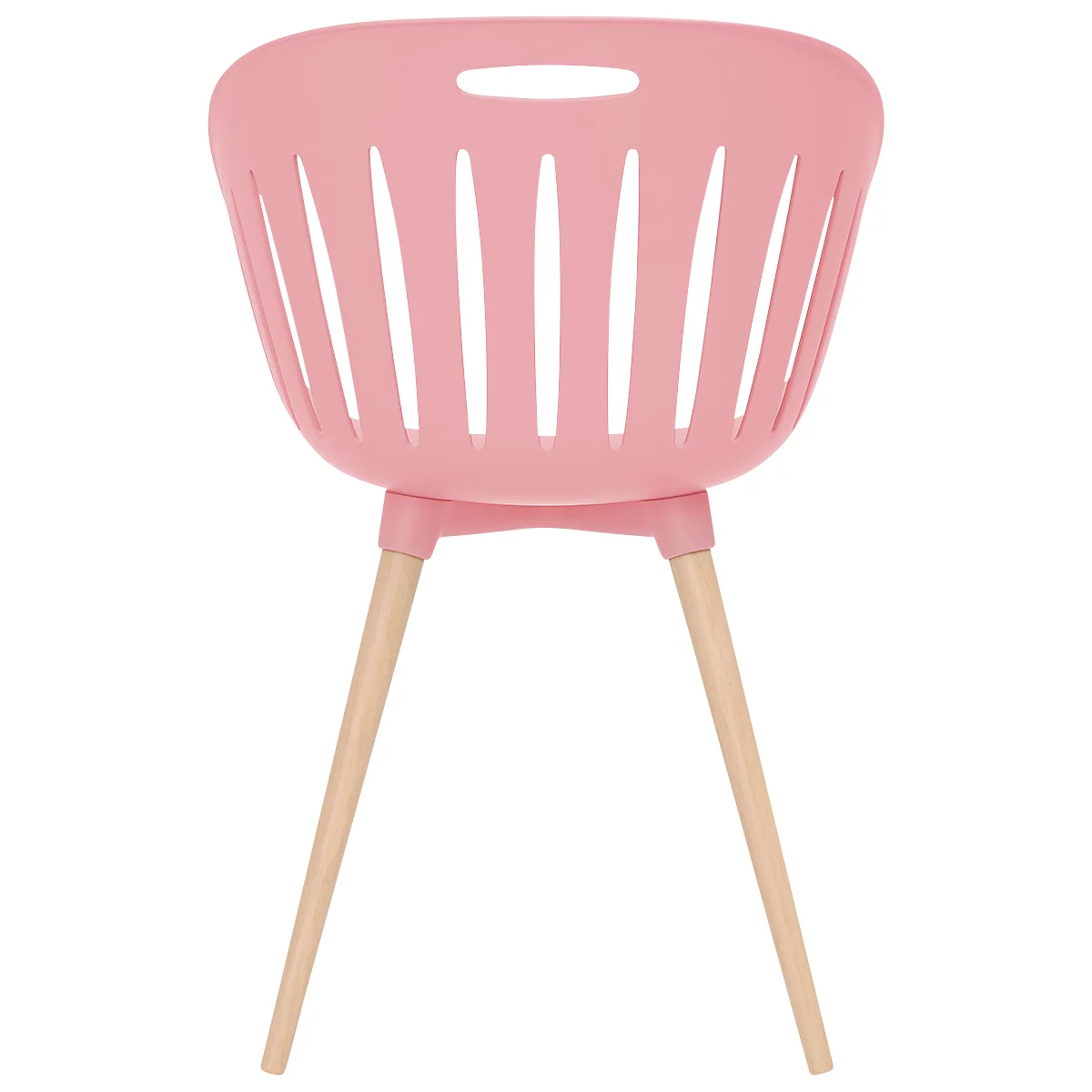 Outdoor-Stuhl Topstar T2023, 2 Stück, ergonomische Kunststoffschale, Füsse ein- und ausdrehbar, rose