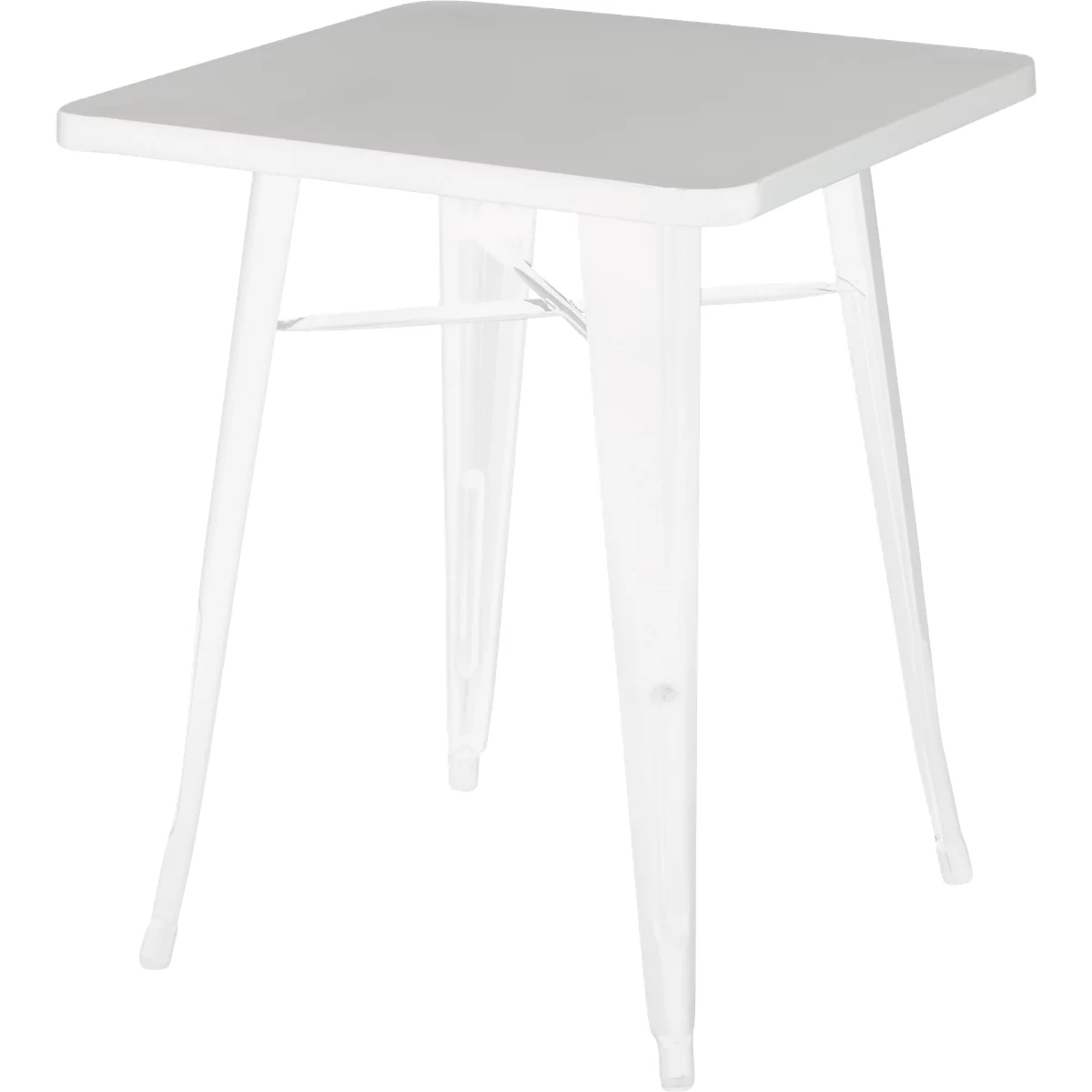 Outdoor-Tisch meet® by Paperflow URBAN, quadratisch, B 600 x H 730 mm, Stahl verzinkt, weiß-weiß