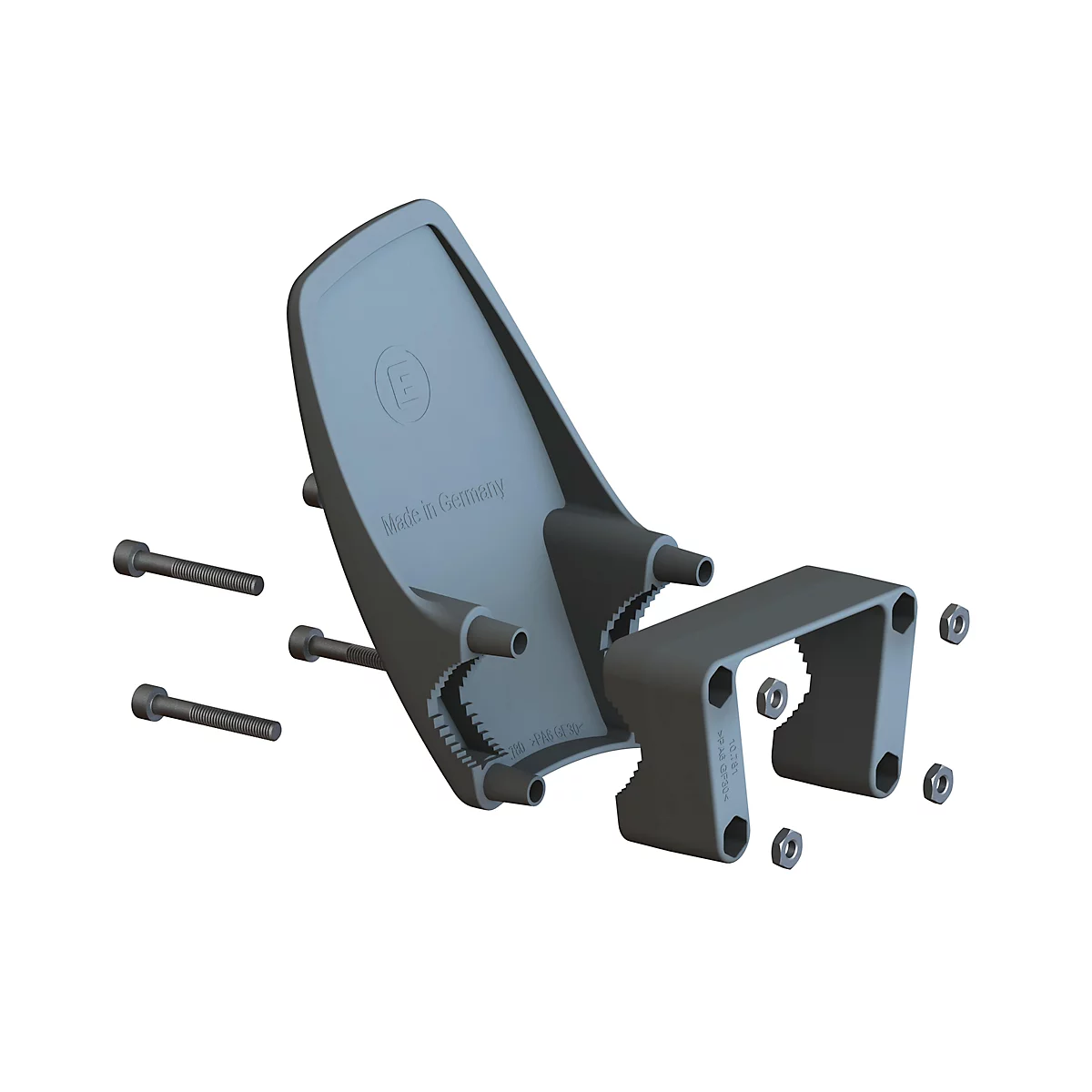 Ouvre-porte mains libres Clean4Health, pour poignées rondes et carrées de Ø 16-24 mm, polyamide, anthracite