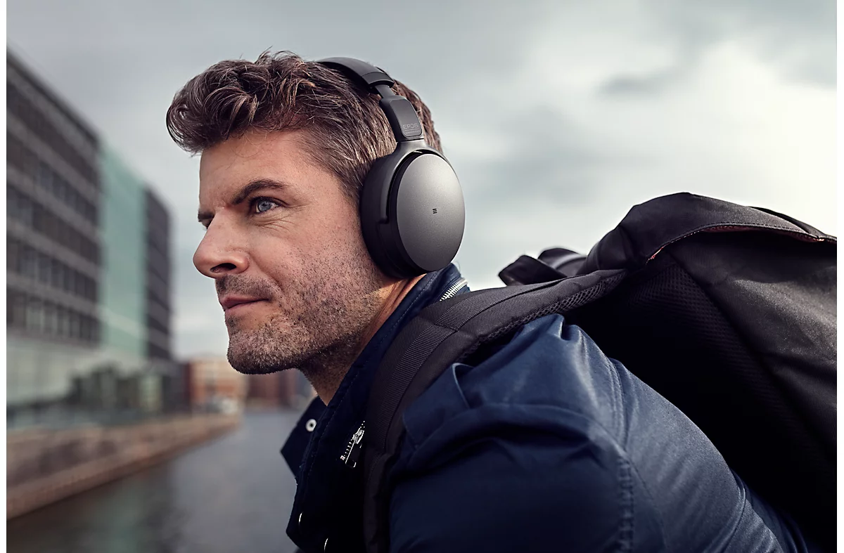 Over-Ear Bluetooth-Headset SENNHEISER EPOS ADAPT 360, Active Noise Cancelling, faltbar, binaural, schwarz