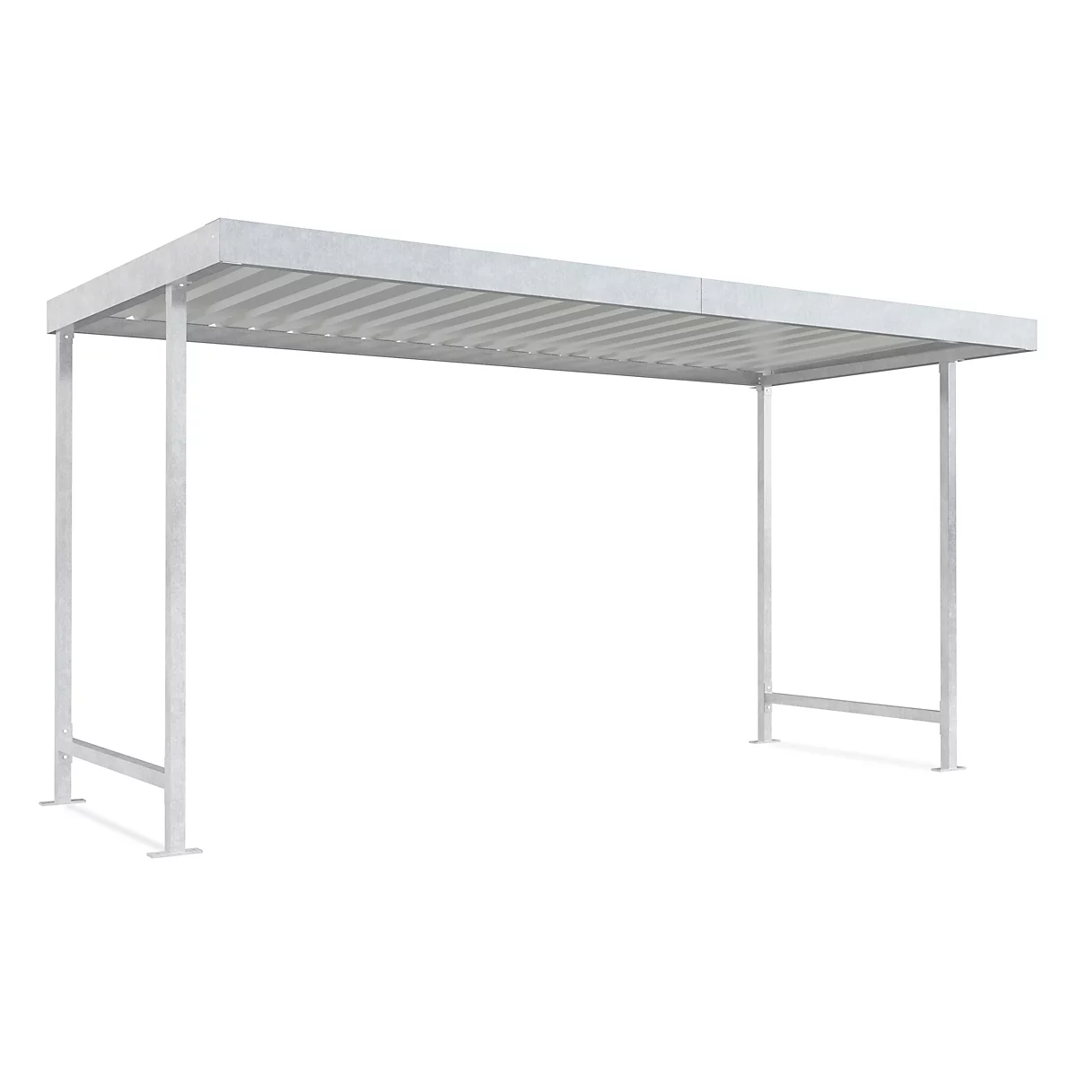 Overkappingssysteem model Leipzig, eenzijdig, basiseenheid, D 2200 mm, B 4300 mm, gegalvaniseerd