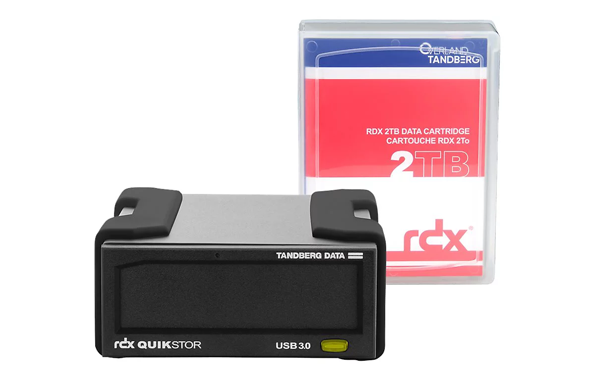 Overland Tandberg RDX QuikStor - RDX-Laufwerk - SuperSpeed USB 3.0 - extern - mit 2-TB-Kassette