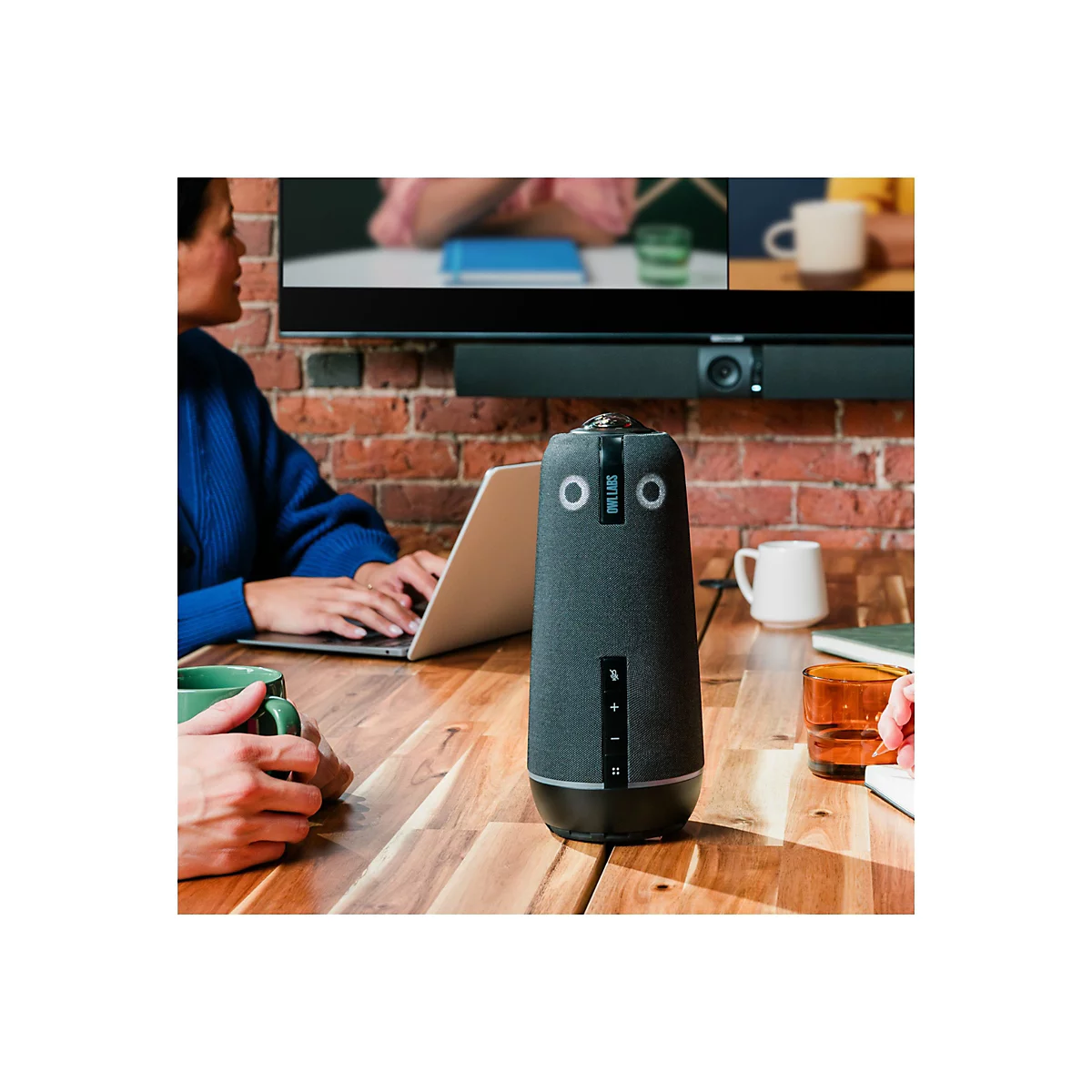 Owl Labs Meeting Owl 4+ - Videokonferenzkomponente - holzkohlefarben